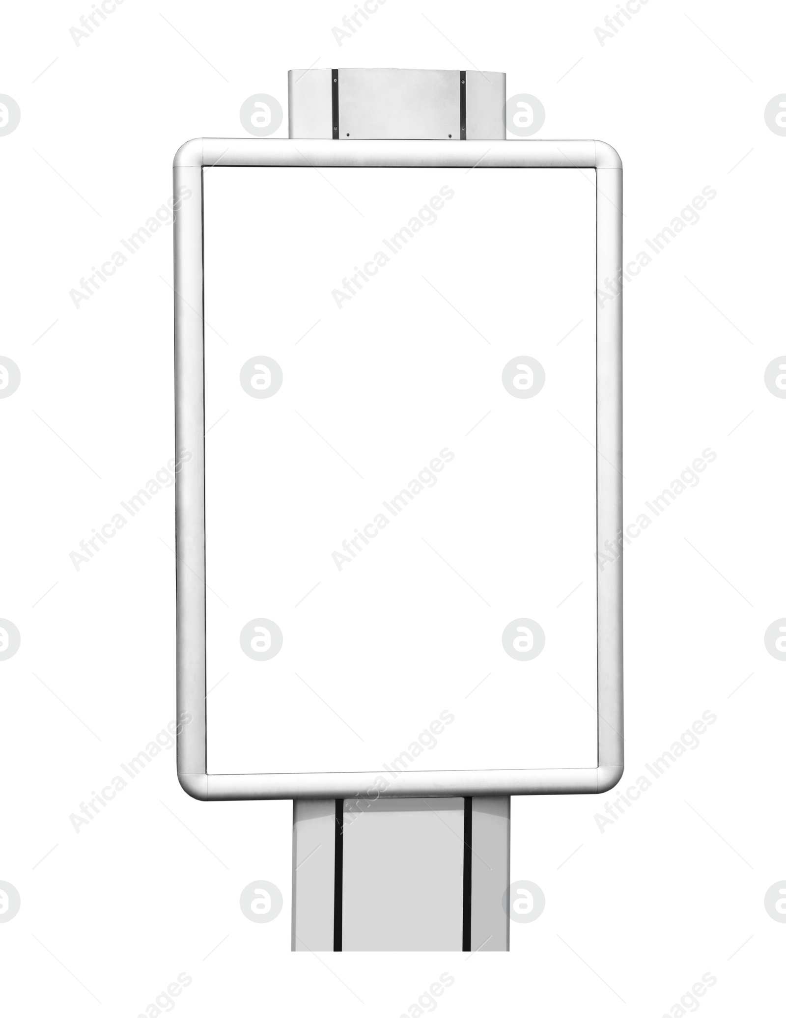 Image of Blank advertising board isolated on white. Mockup for design