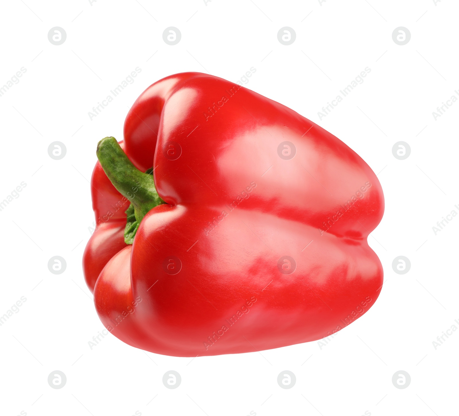 Photo of Ripe red bell pepper isolated on white