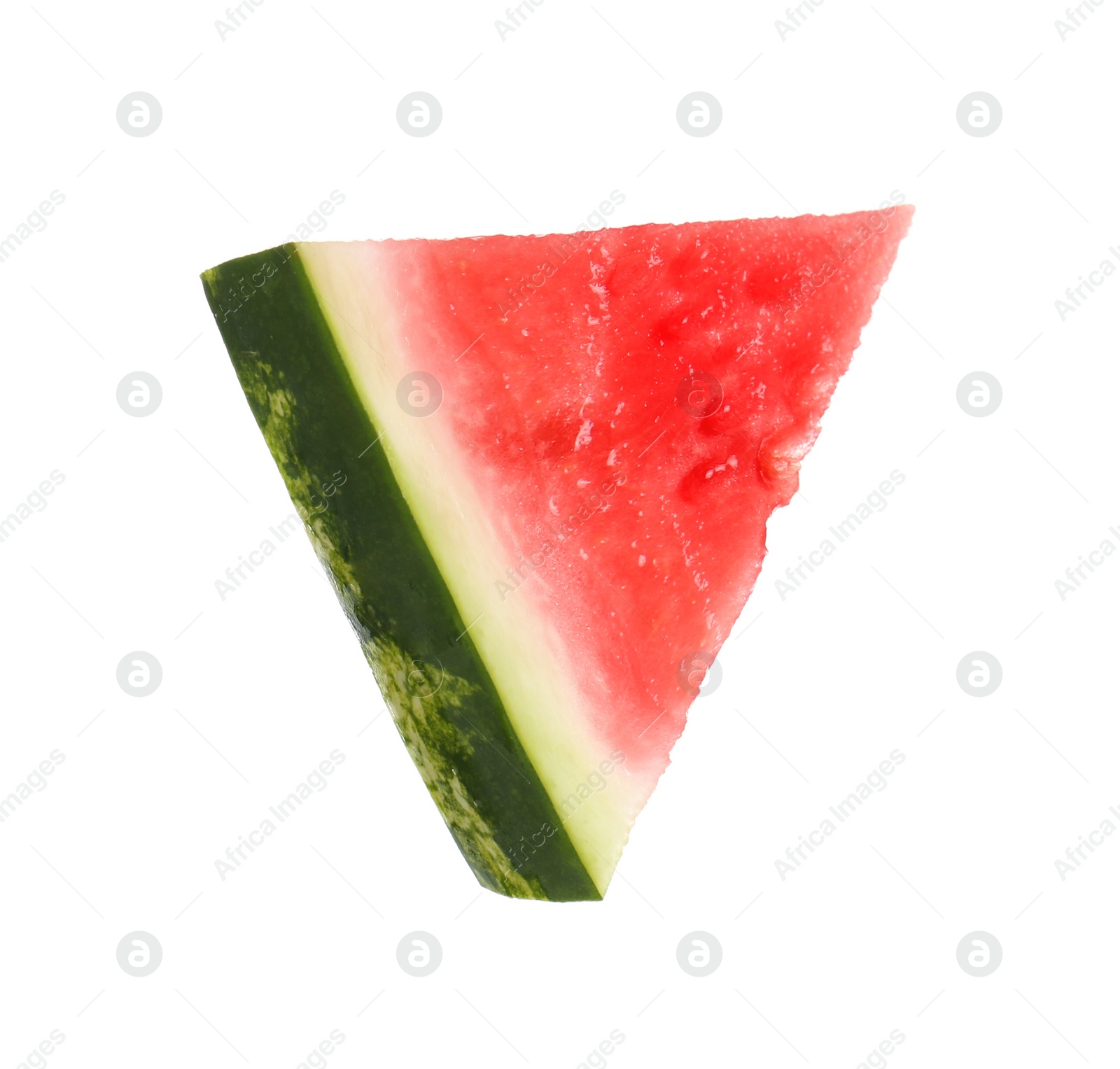 Photo of Slice of delicious ripe watermelon isolated on white