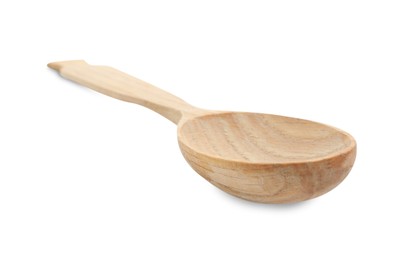 Wooden spoon isolated on white. Cooking utensil