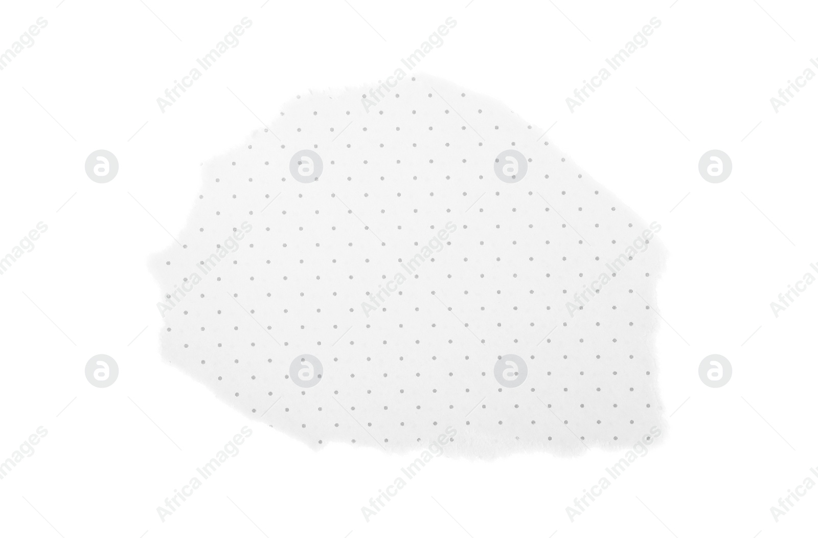 Photo of Piece of blank notebook paper isolated on white. Space for design