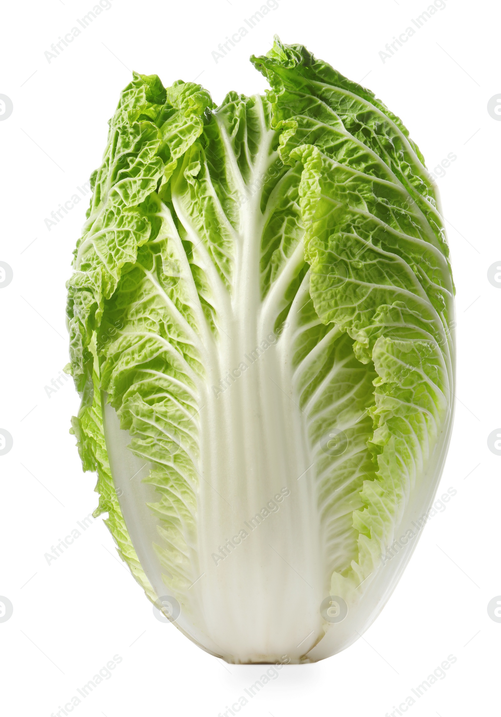 Photo of Fresh tasty Chinese cabbage isolated on white