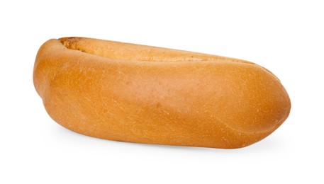 One fresh hot dog bun isolated on white