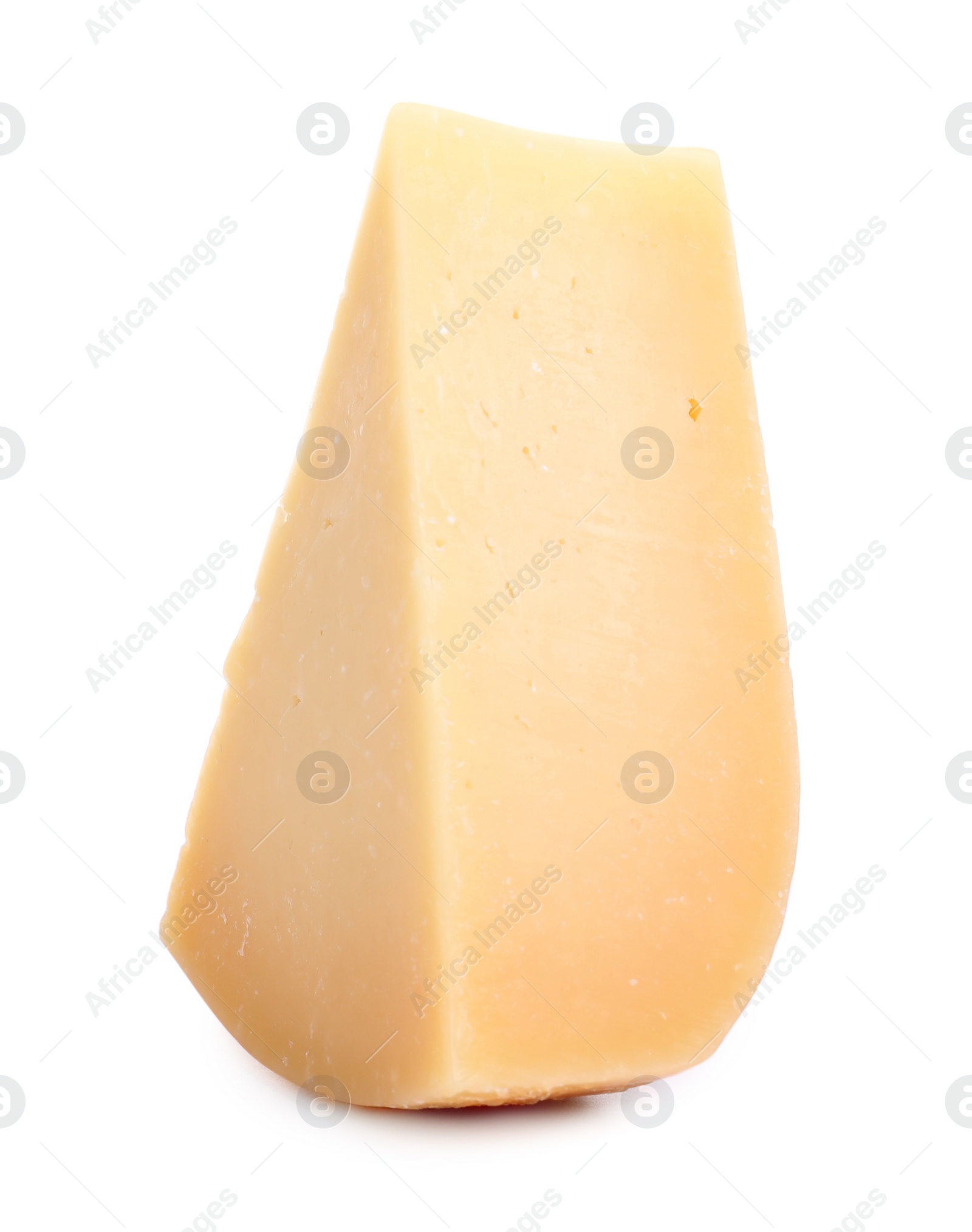 Photo of Piece of delicious parmesan cheese isolated on white