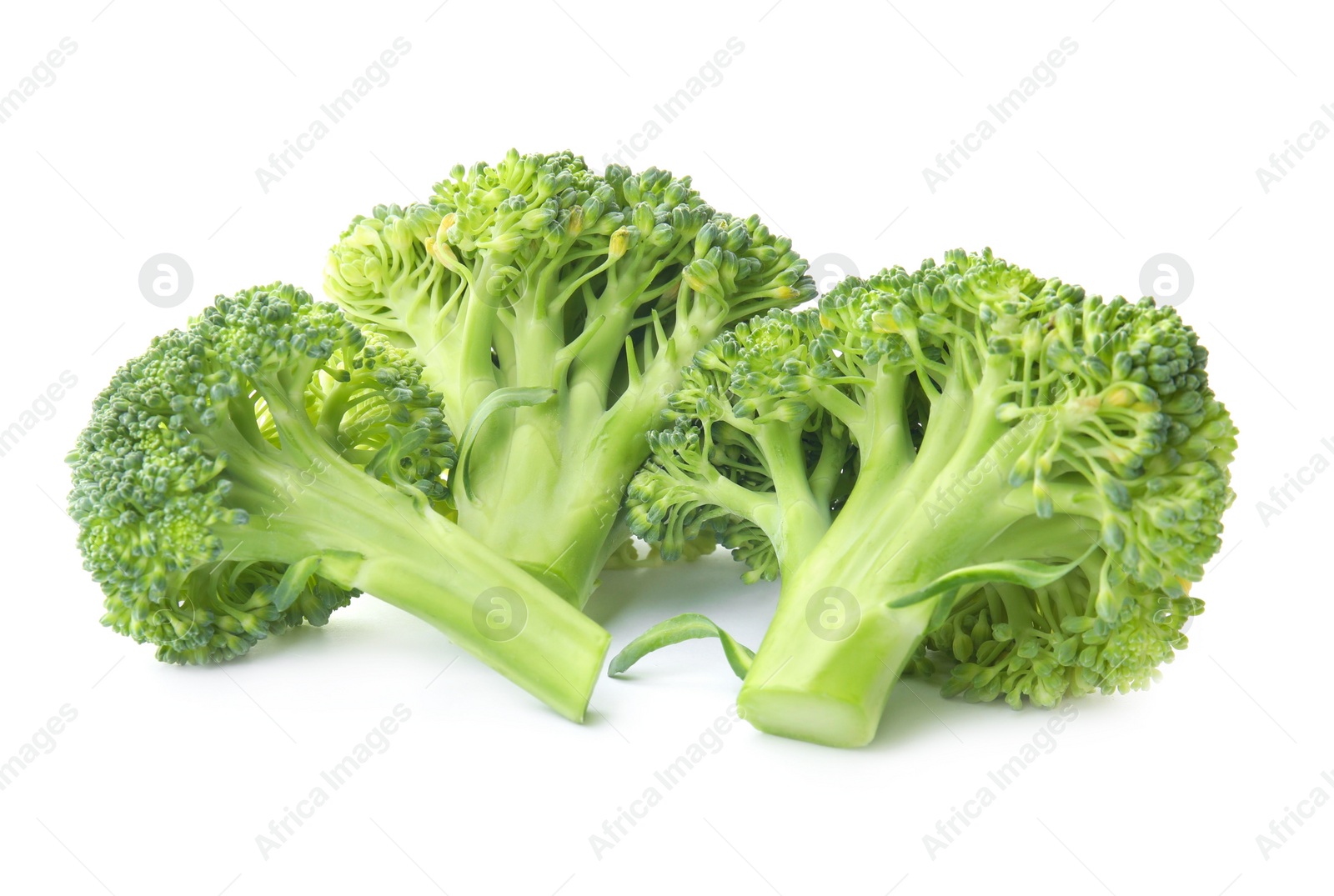 Photo of Fresh broccoli isolated on white. Edible green plant