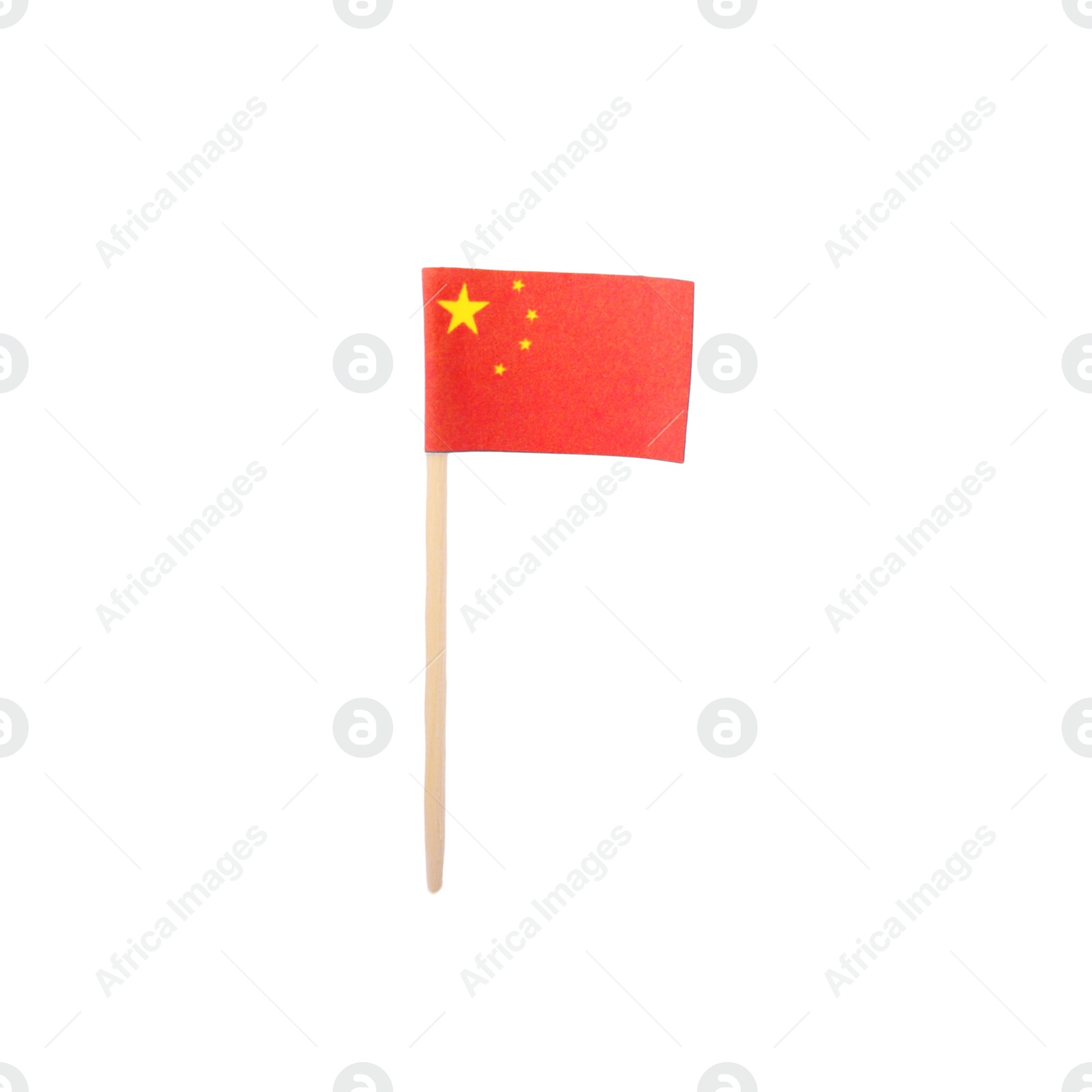 Photo of Small paper flag of China isolated on white