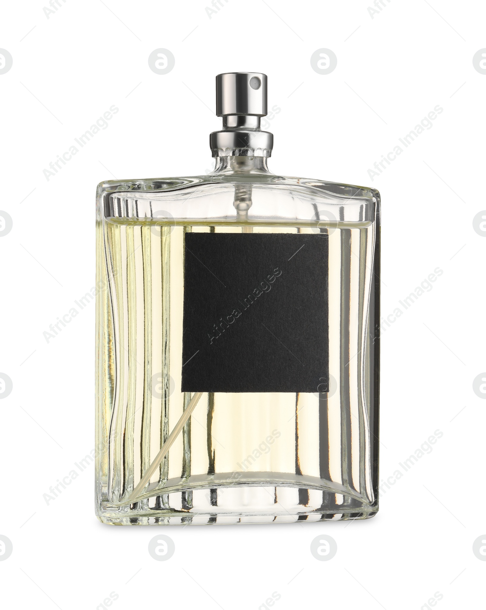 Photo of Luxury perfume in bottle isolated on white