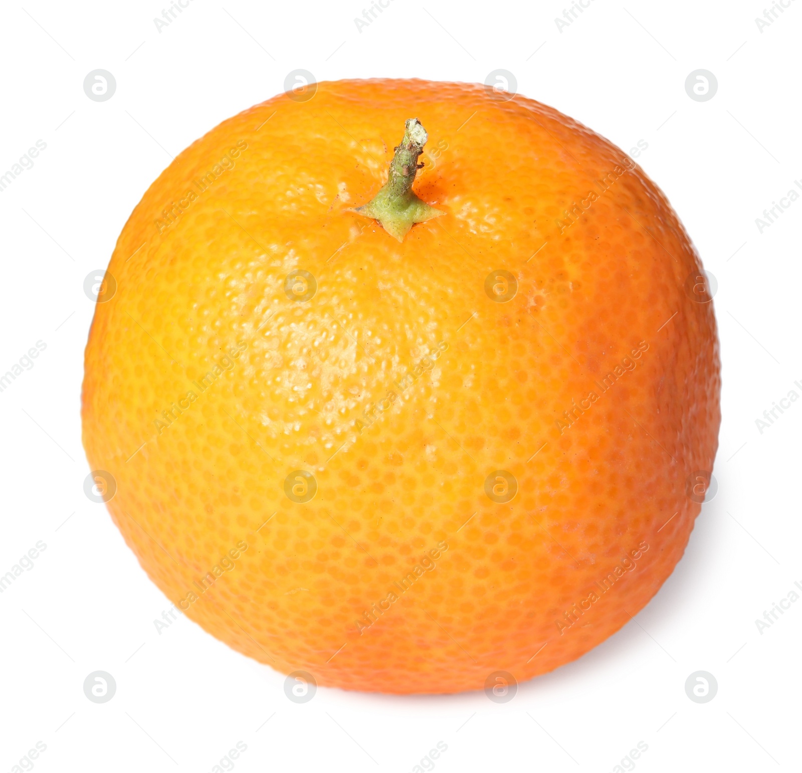 Photo of Fresh ripe juicy tangerine isolated on white