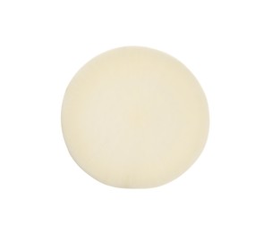 Photo of Slice of fresh ripe turnip on white background