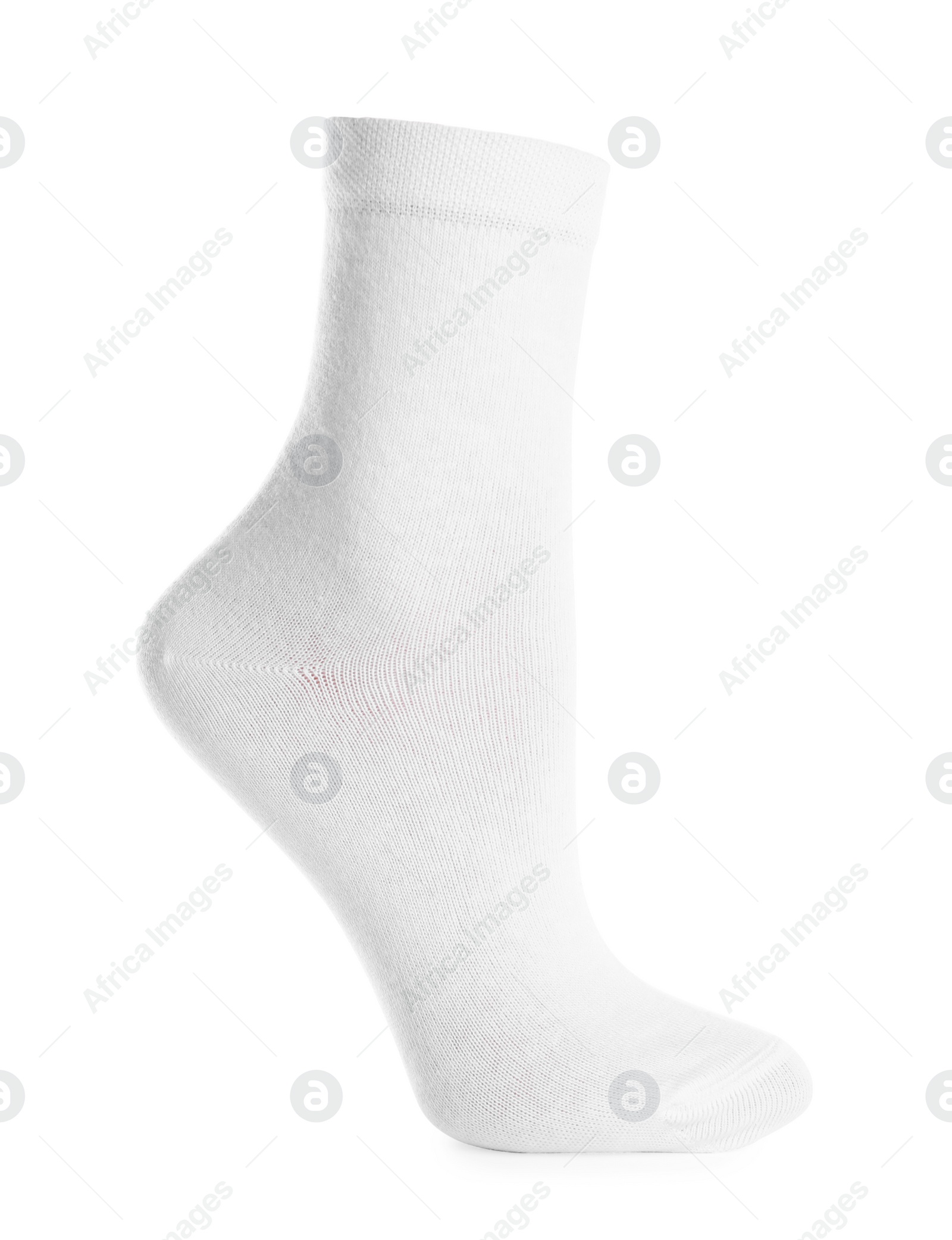 Photo of One stylish clean sock isolated on white