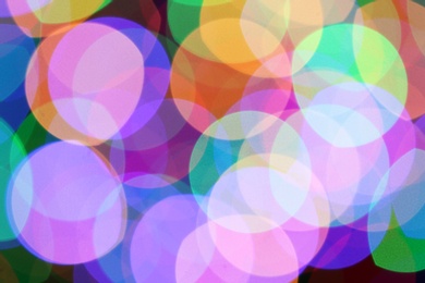 Beautiful colorful lights as background. Bokeh effect