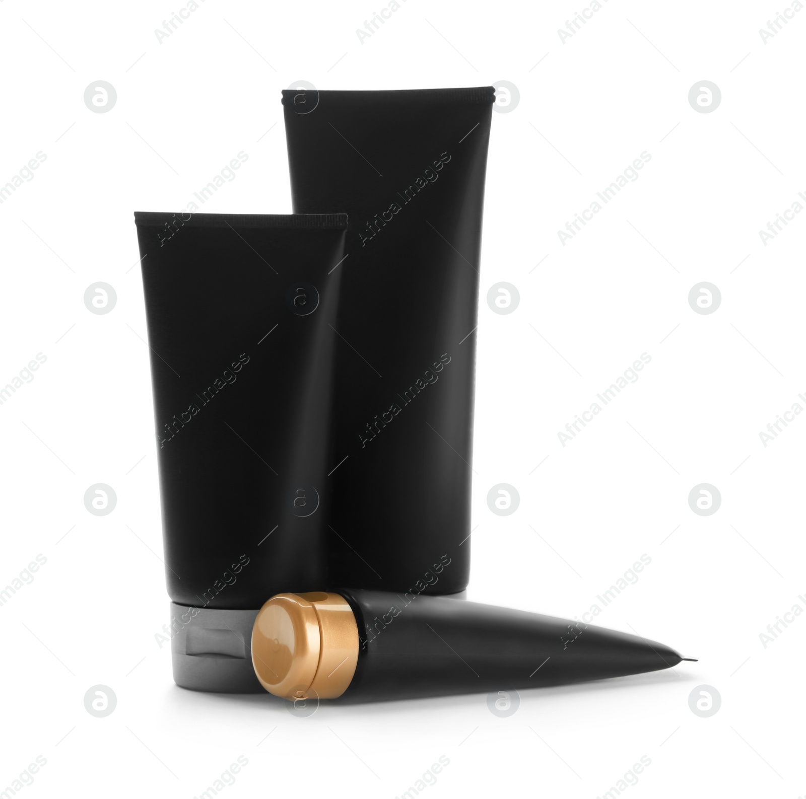 Photo of Set of men's cosmetic on white background. Mockup for design