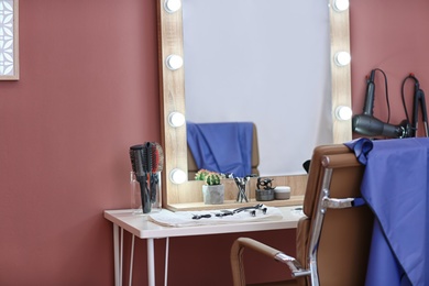 Photo of Hairdresser's workplace in salon