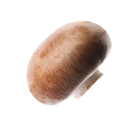 Fresh champignon mushroom isolated on white. Healthy food