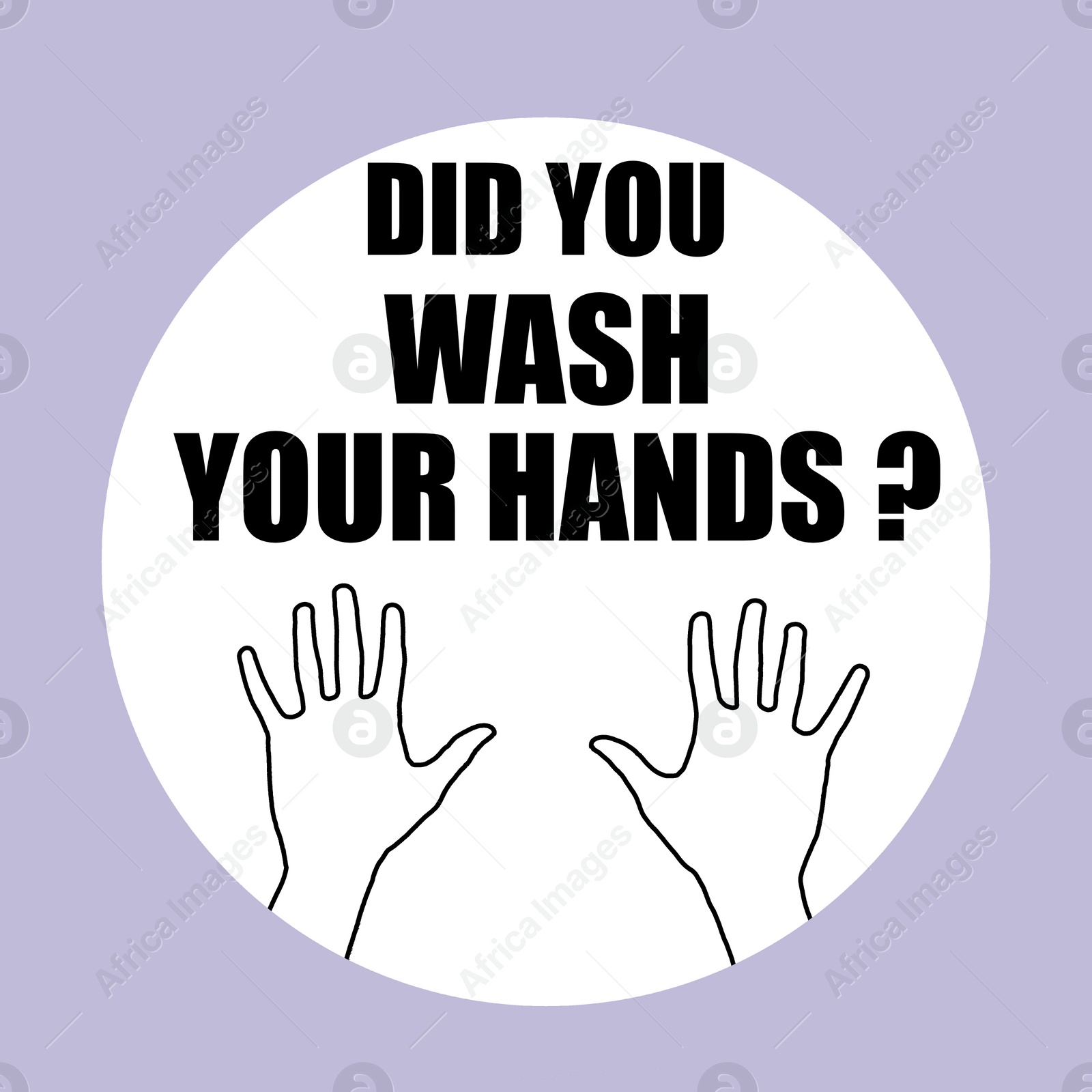 Illustration of Did you wash your hands? Illustration demonstrating important measure during coronavirus outbreak