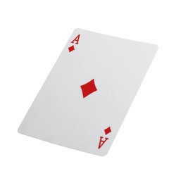 Photo of Playing card isolated on white. Poker game