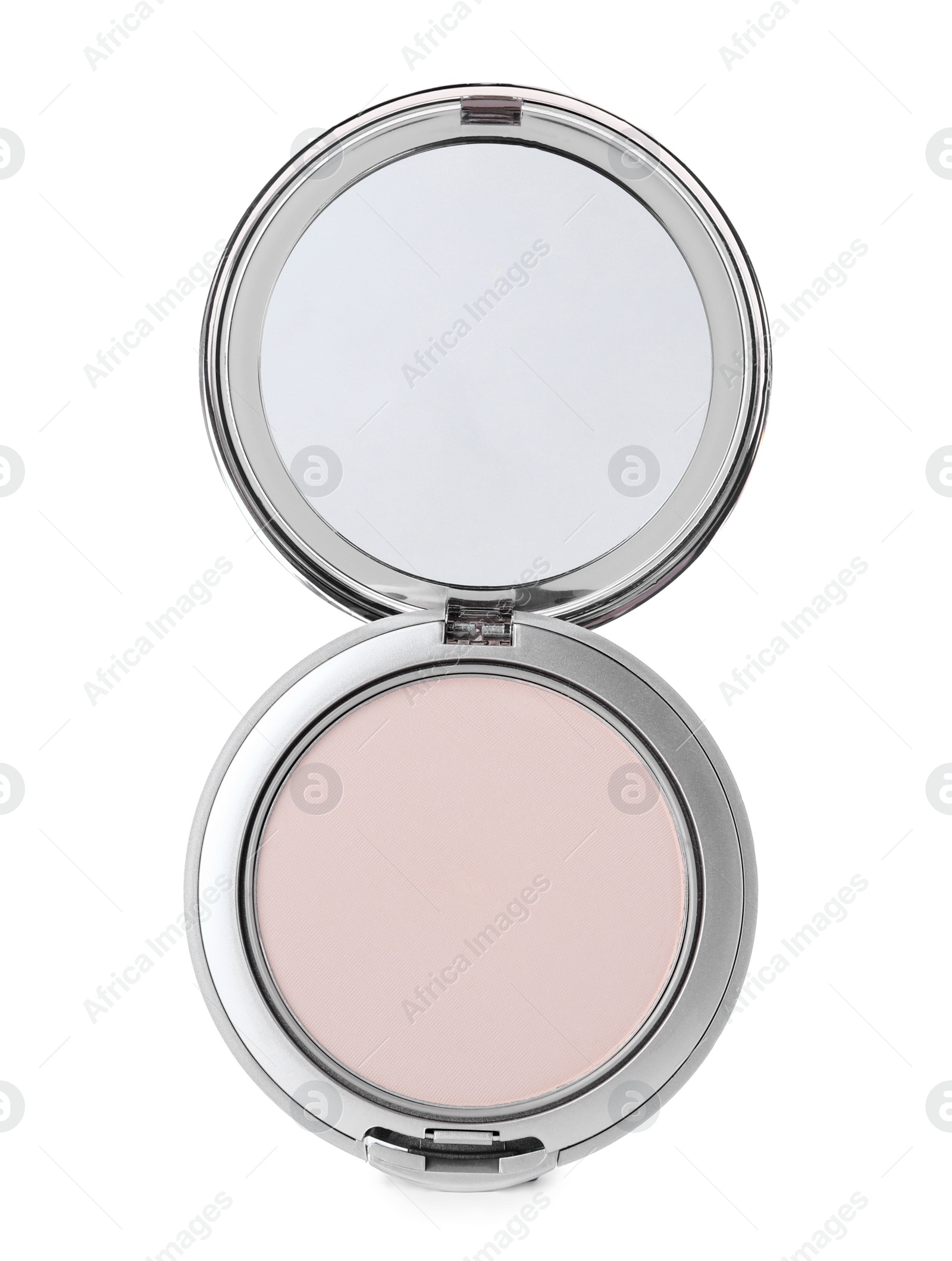 Photo of Face powder isolated on white. Makeup product