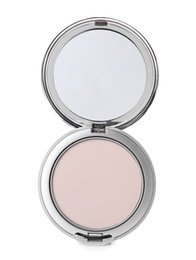 Face powder isolated on white. Makeup product