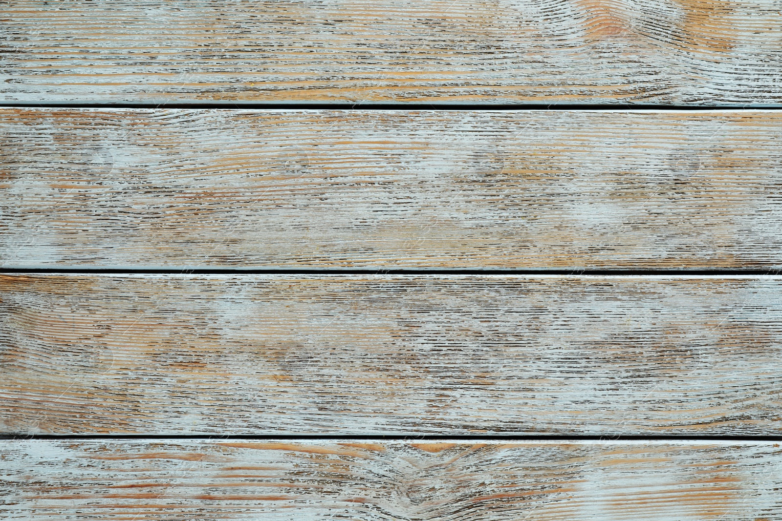 Photo of Texture of white wooden surface as background, top view