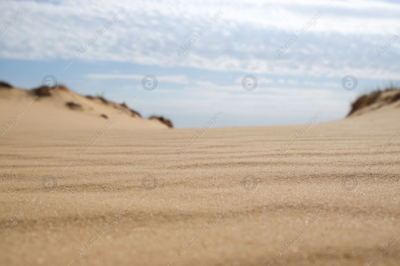 Photo of Dry sand in desert on sunny day