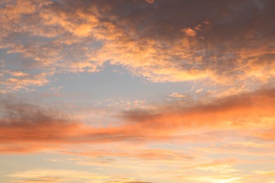 Picturesque view of beautiful sky at sunset