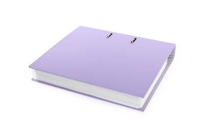 One lilac office folder isolated on white