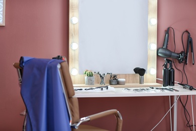 Photo of Hairdresser's workplace in salon