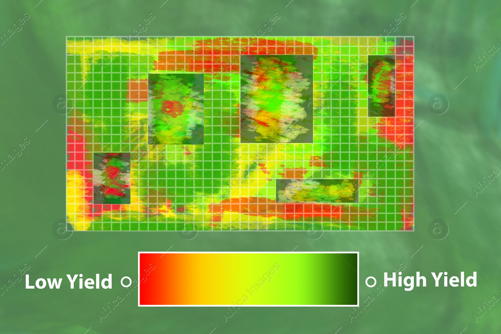 Illustration of Smart farming. Drone control application, screen saver