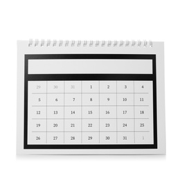 Paper calendar isolated on white. Planning concept