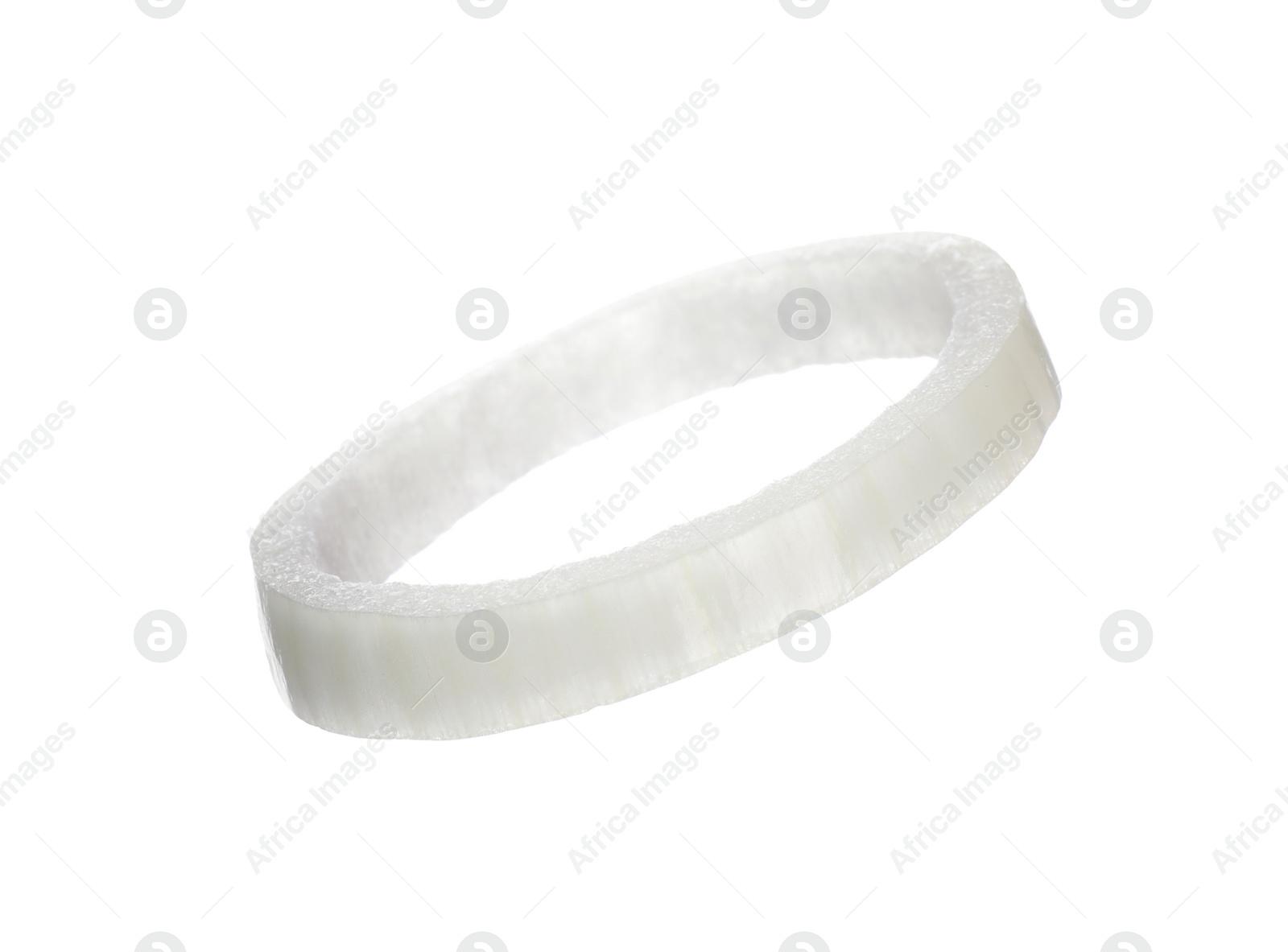 Photo of Fresh ripe onion ring isolated on white