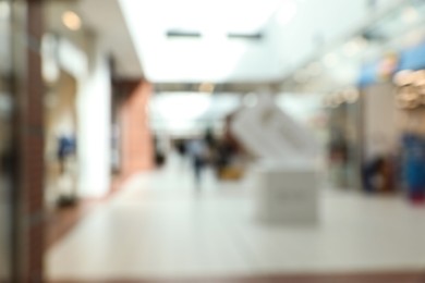 Blurred view of shopping mall interior. Bokeh effect