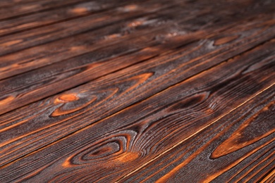 Photo of Texture of wooden surface as background, closeup