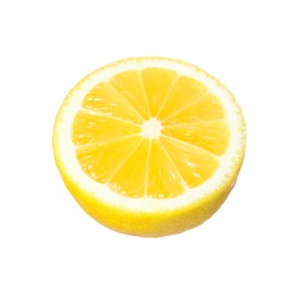 Fresh ripe lemon half isolated on white