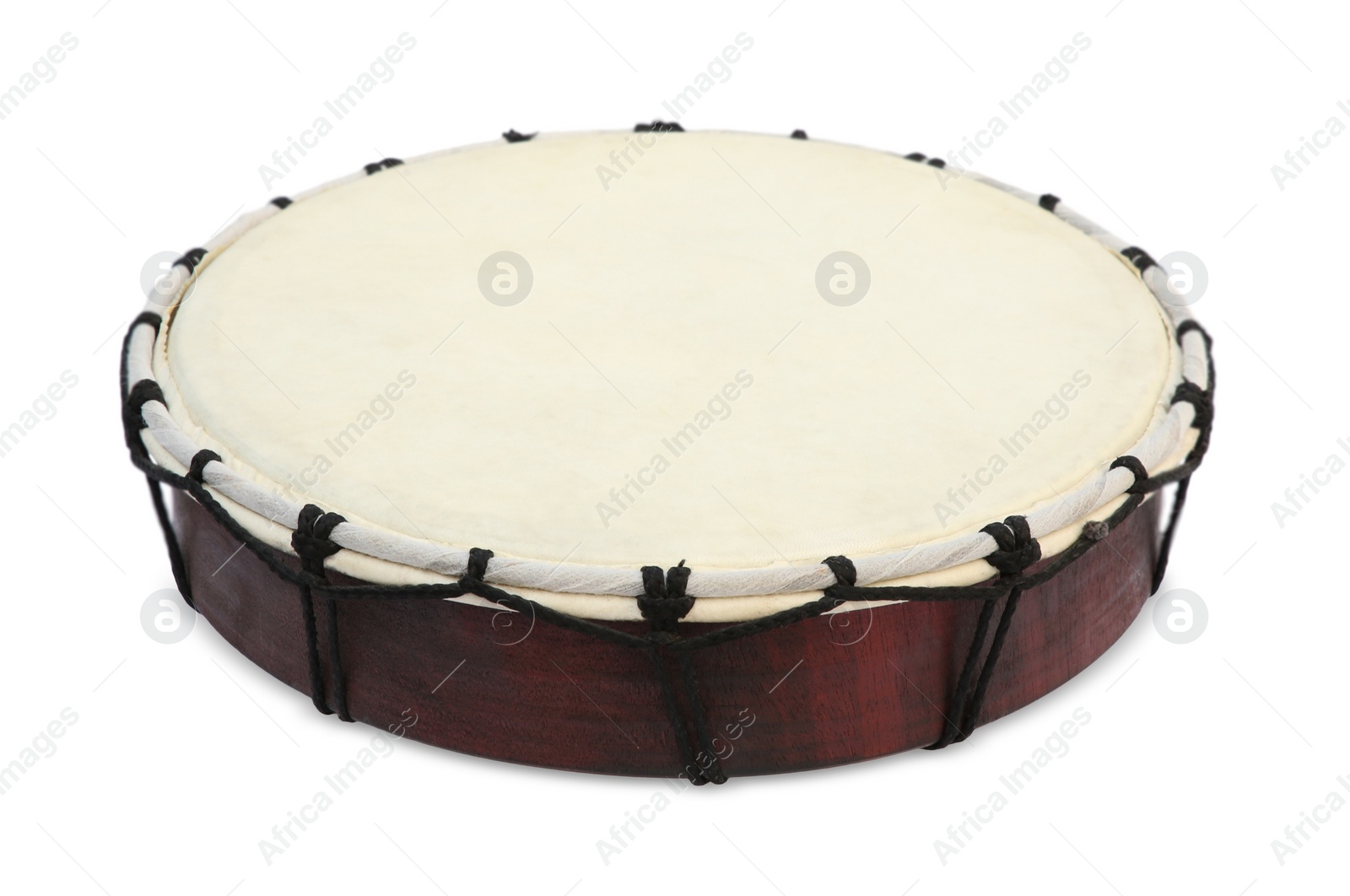 Photo of Modern drum isolated on white. Musical instrument