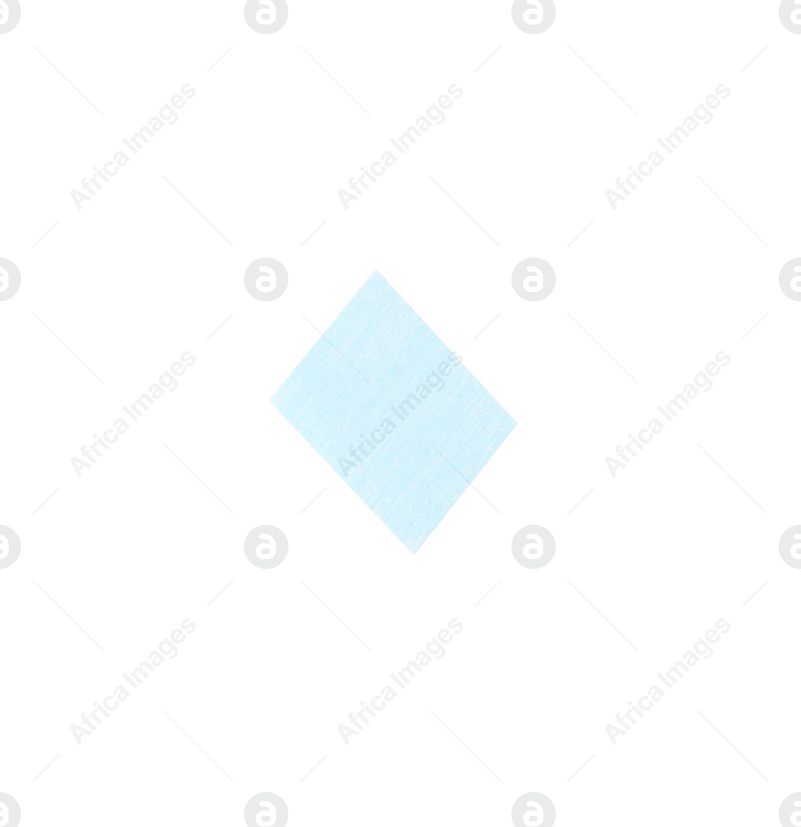 Photo of Piece of light blue confetti isolated on white