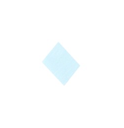 Photo of Piece of light blue confetti isolated on white