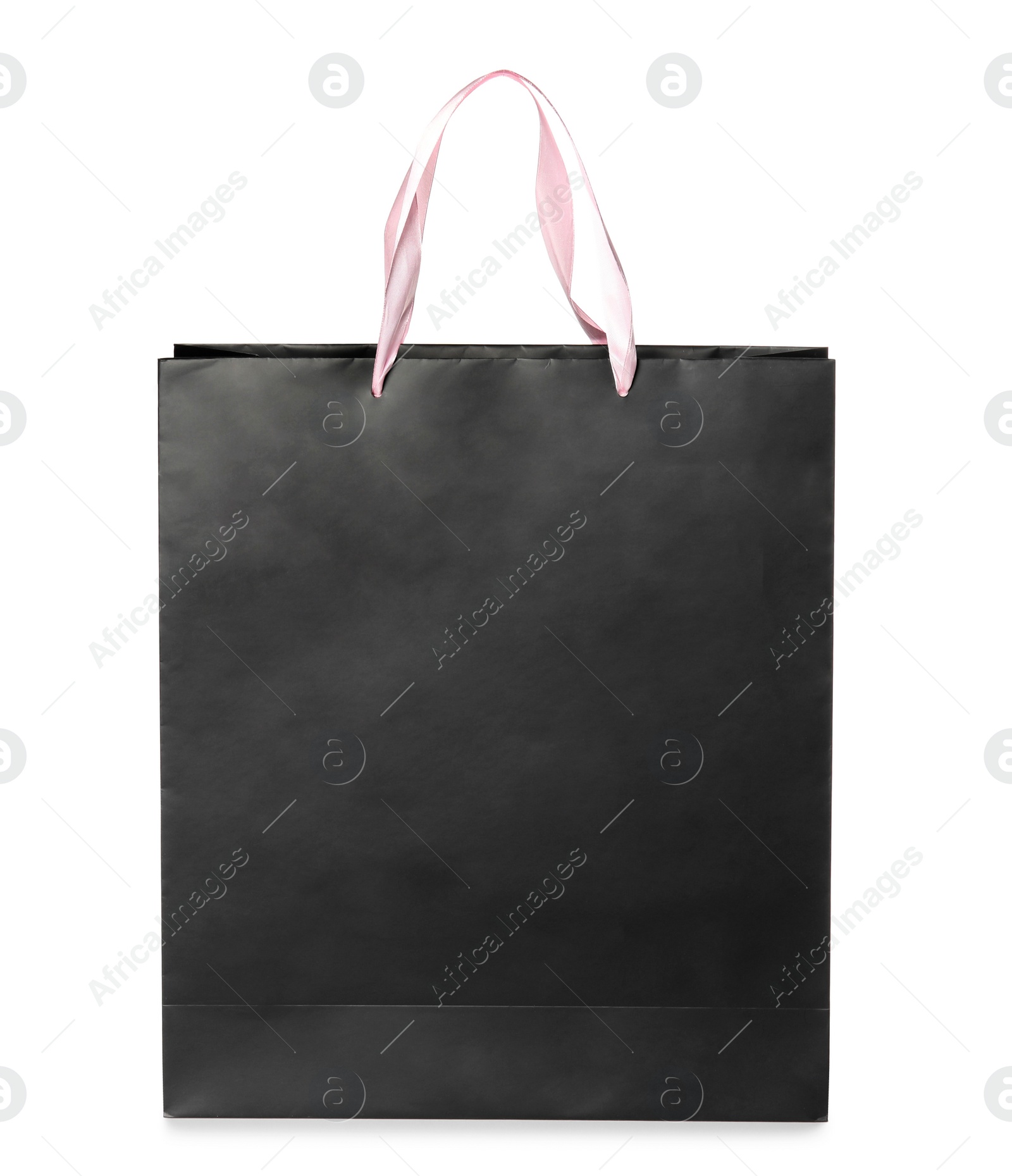 Photo of Paper shopping bag isolated on white. Mock up for design