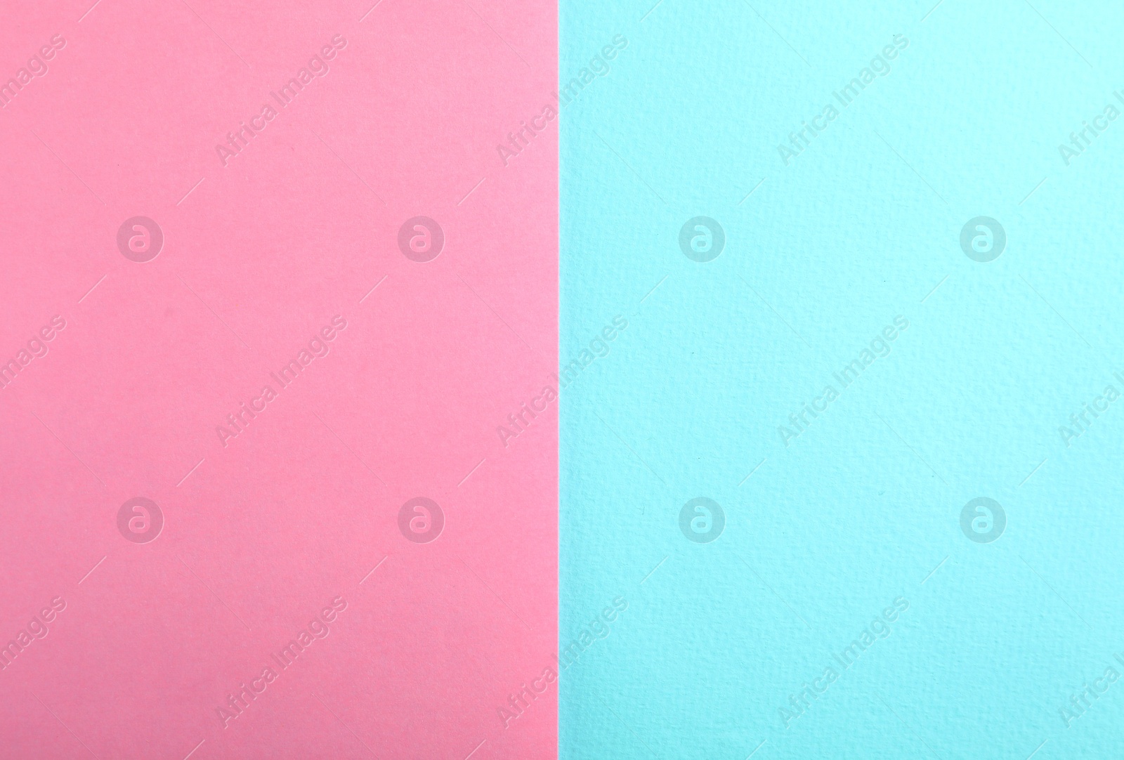 Photo of Blue and pink paper sheets as colorful background, top view