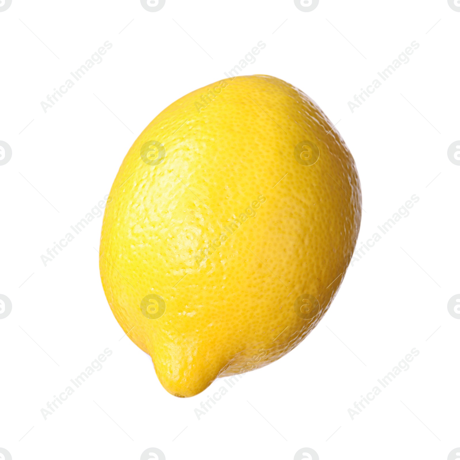 Photo of Citrus fruit. One fresh ripe lemon isolated on white