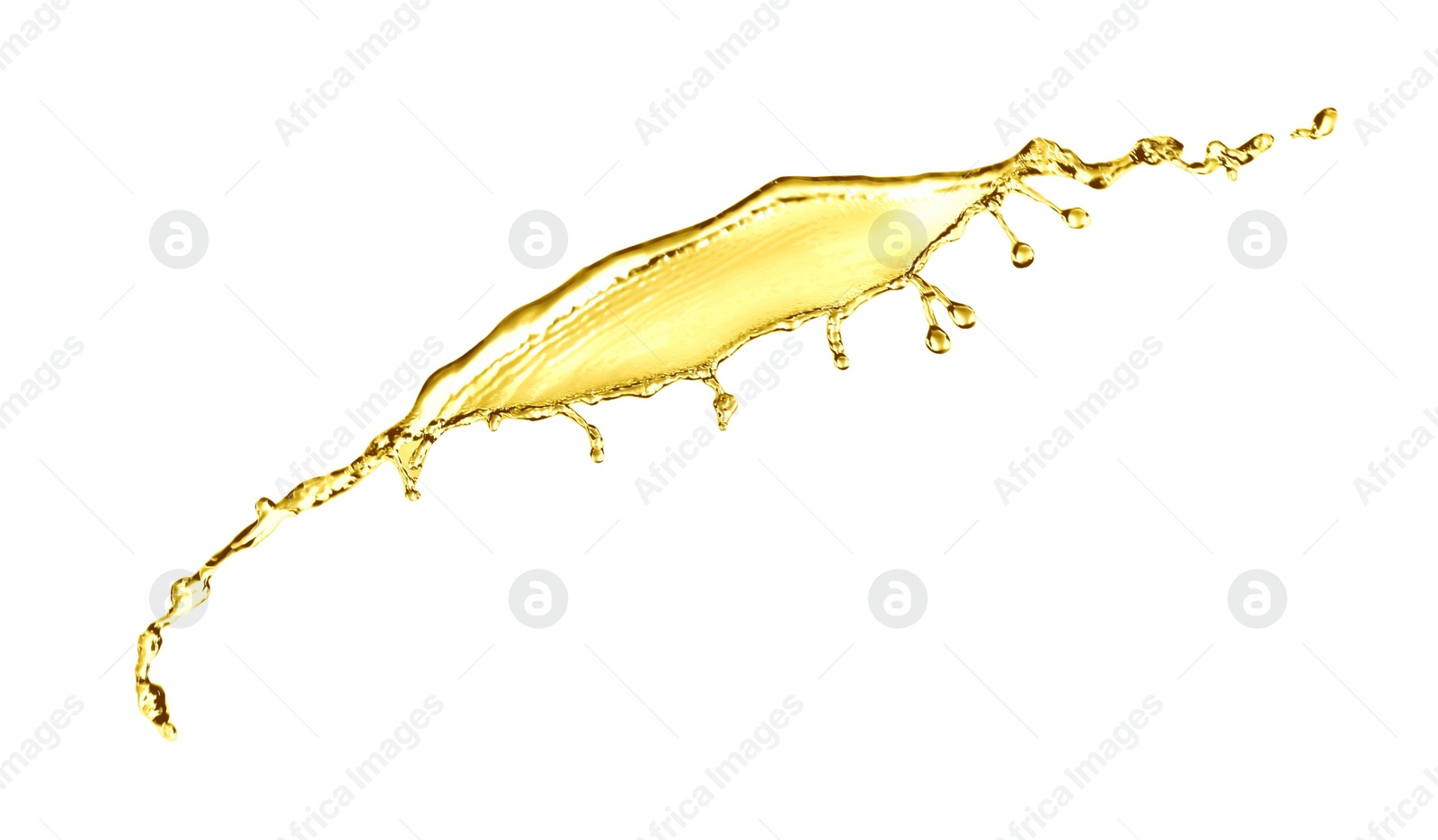 Image of Splash of natural cooking oil on white background