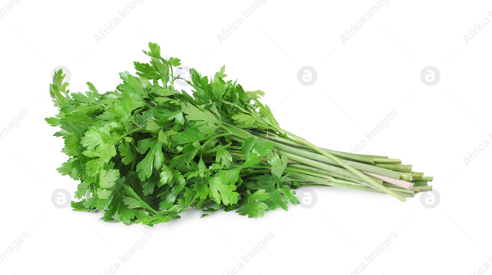Heap of chopped parsley leaves isolated on white Photo of Heap of chopped parsley leaves isolated on white