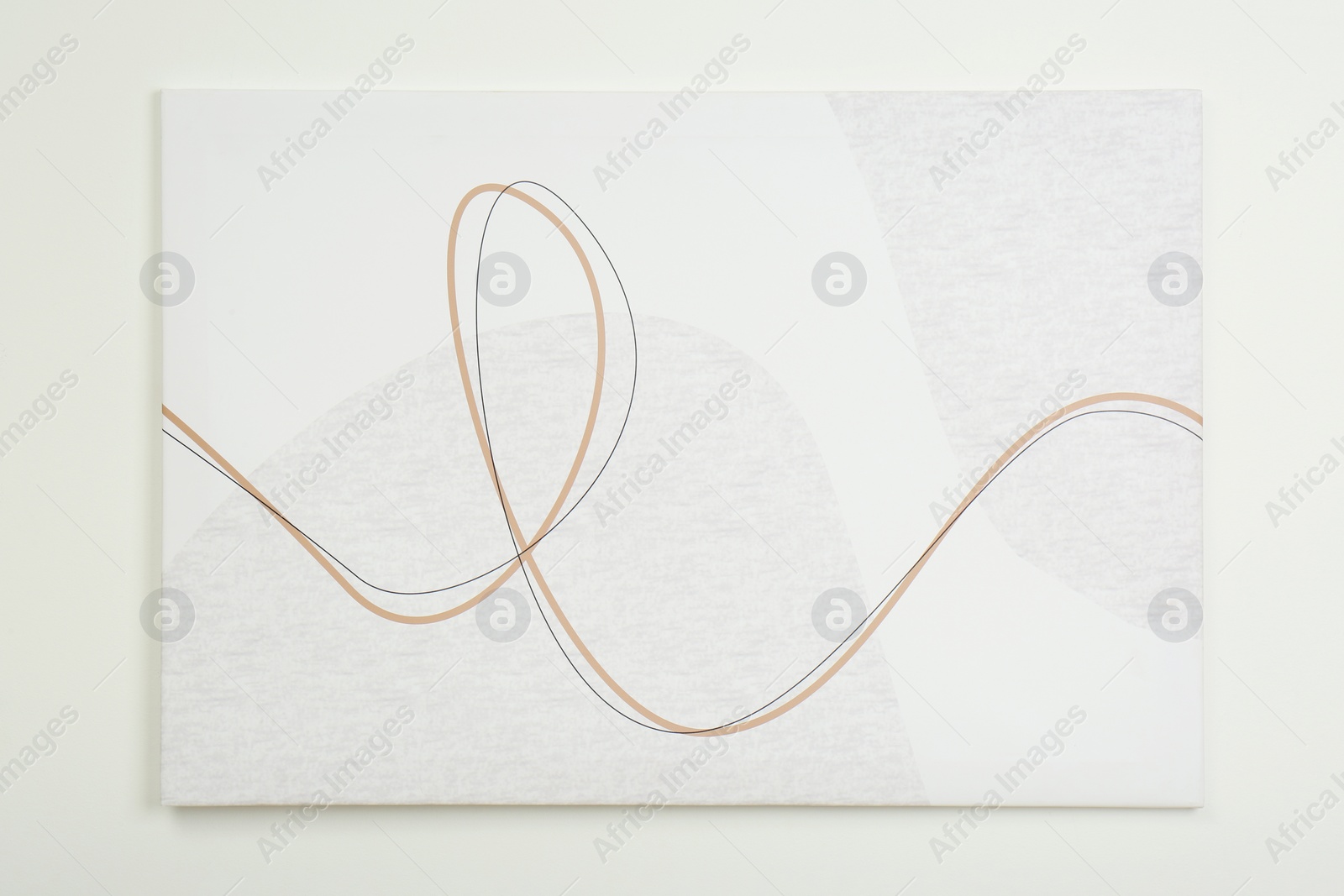 Photo of Beautiful abstract canvas painting isolated on white