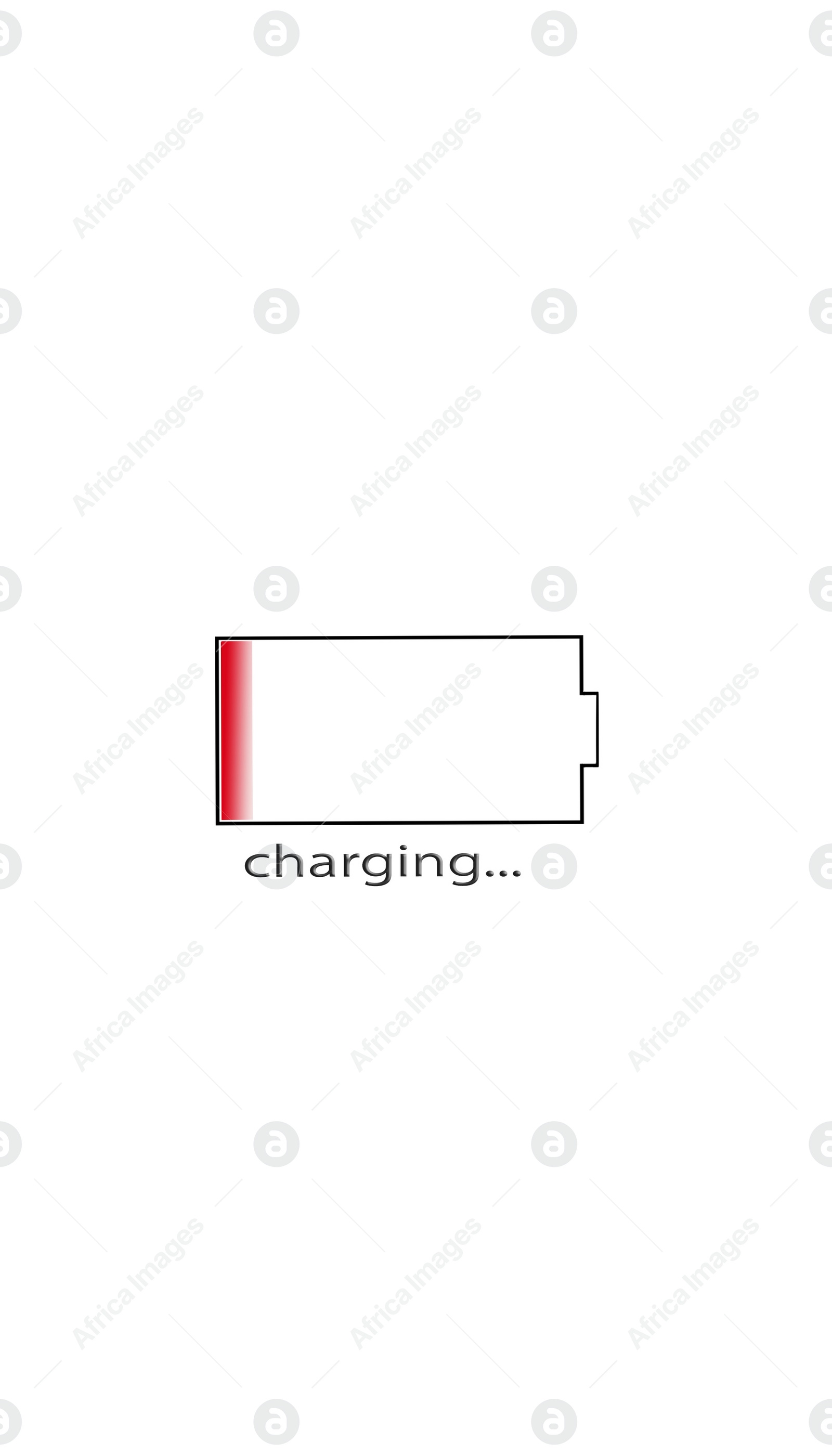 Illustration of Battery charge icon on white background. Illustration