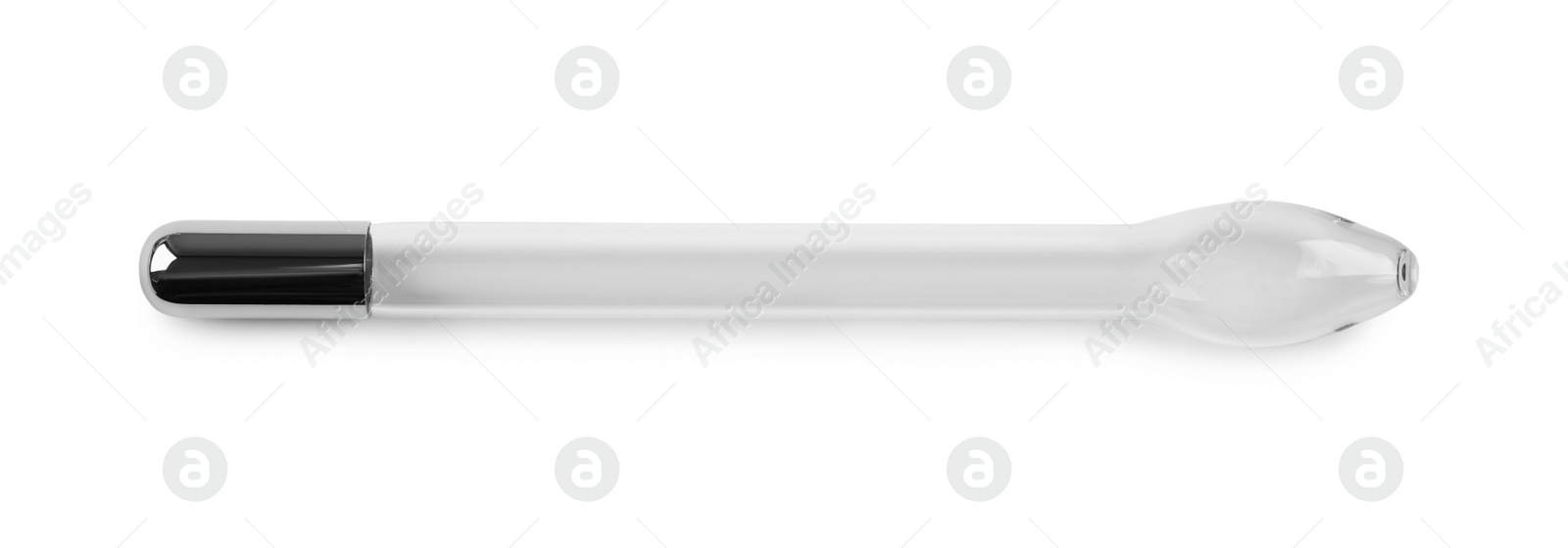 Photo of Nozzle for darsonval device isolated on white, top view. Microcurrent therapy