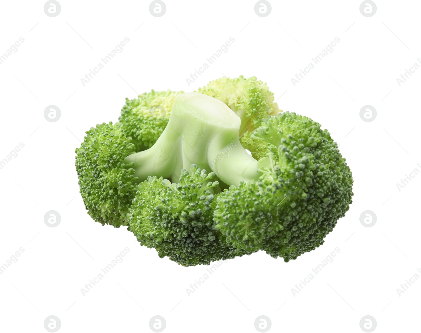 Photo of Fresh raw green broccoli isolated on white