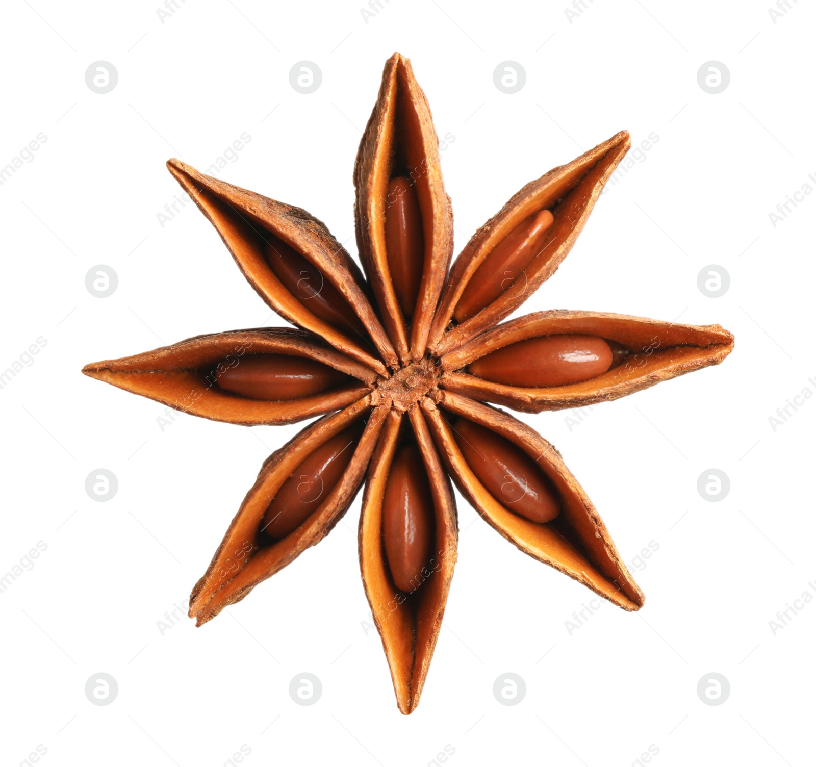 Image of Aromatic dry anise star isolated on white