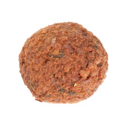 Delicious falafel ball isolated on white, top view. Vegan meat product