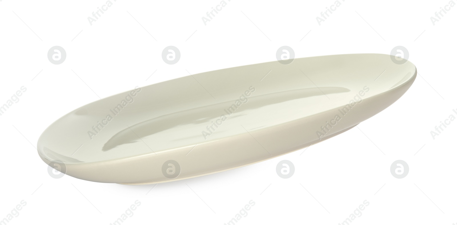 Photo of Clean empty grey plate isolated on white