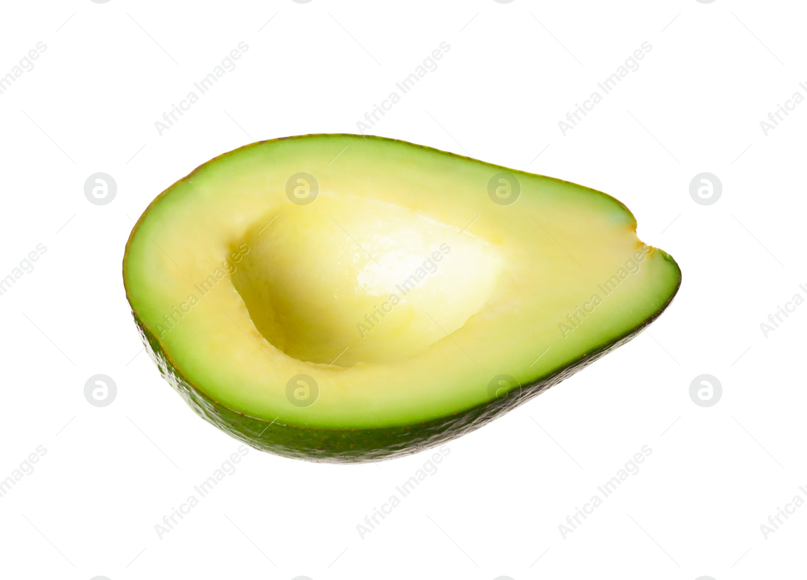 Photo of Half of ripe avocado isolated on white