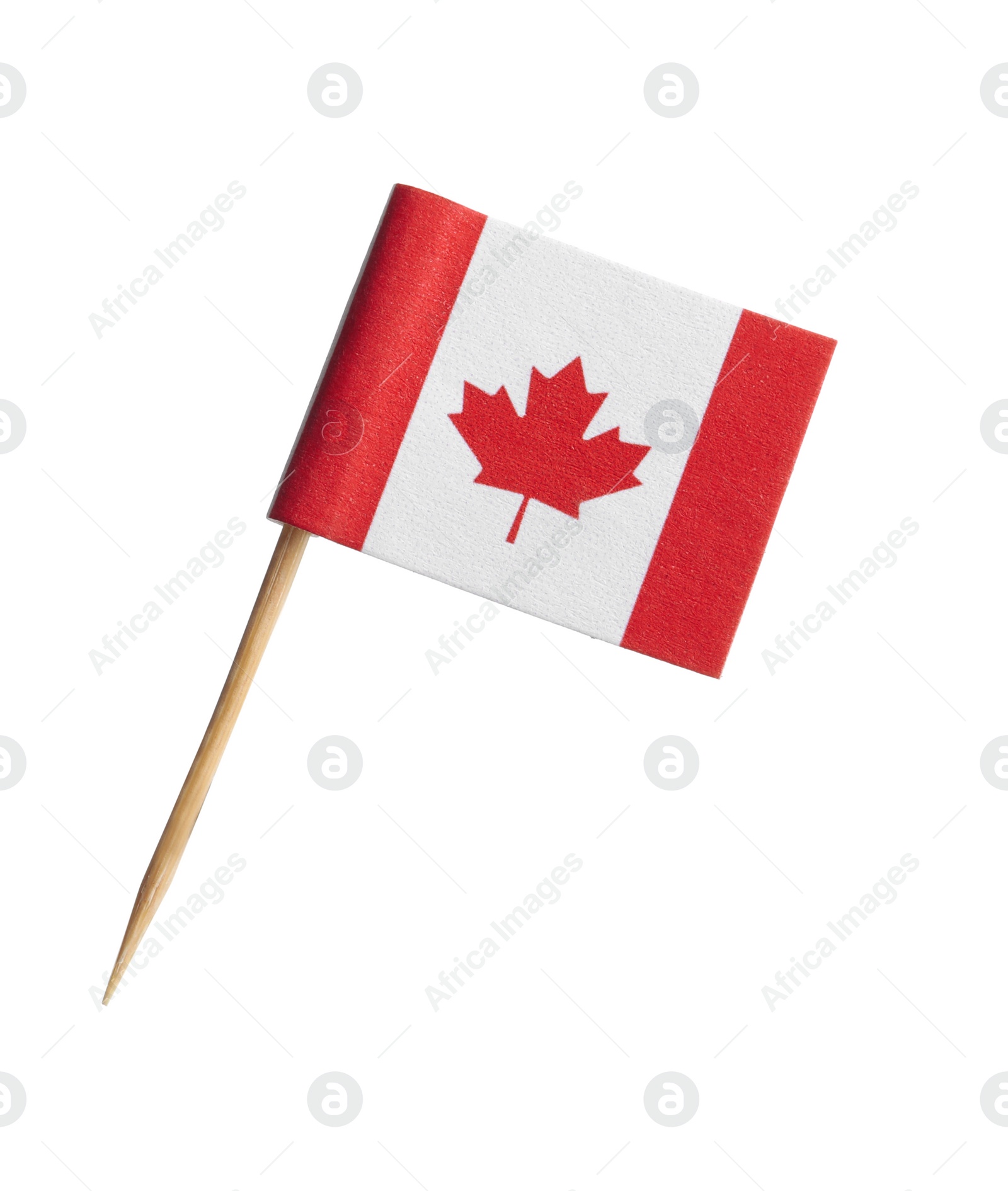 Photo of Small paper flag of Canada isolated on white